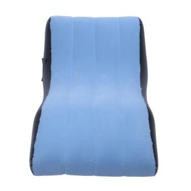 Imagem de Sofá inflável, confortável e ergonômico, sofá-cama, espreguiçadeira para salas de estar, varandas, acampamento, praias (azul)