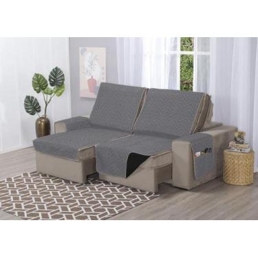 Imagem de Capa Sofá Retrátil Protetor 3 Lugares 1,80M Assento Dupla - Ametista D