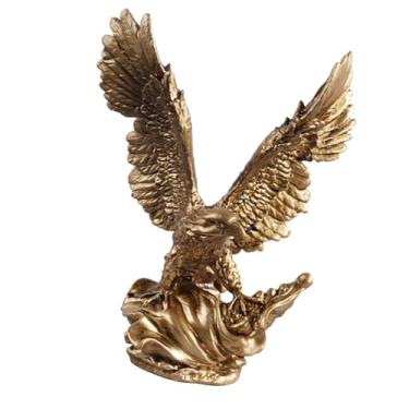 Imagem de Ioensy Estátua de águia, escultura animal, presente decorativo colecionável, estatueta de resina, ornamento para quarto, escritório, sala de estar, ambiente