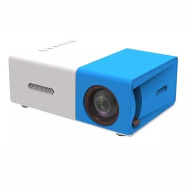 Imagem de Mini Projetor Portátil, LED/Laser, Azul e Branco, Com Alto-falante Integrado