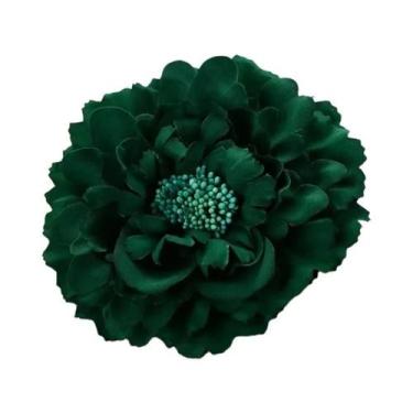 Imagem de Feminino Peônia Flor Grampo De Cabelo Bohemia Chapéu De Palha Acessóri