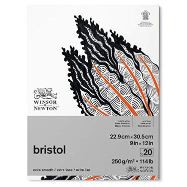Imagem de Winsor & Newton, Bloco de papel Bristol 250 gsm, 22,8 x 30,4 cm, 20 folhas
