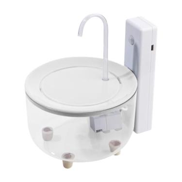 Imagem de WeiLaiKeQi Fonte de água para gatos, dispensador automático de água, de filtro lavável, dois modos para gatinhos, cães pequenos, viagens fora de casa à, Branco