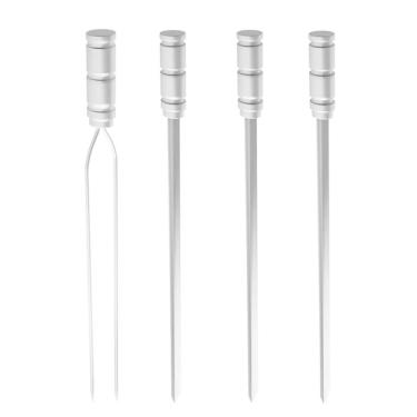 Imagem de Kit De 4 Espetos Em Aço Inox 1 Duplo + 3 Simples Qualinox