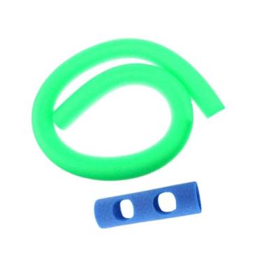 Imagem de Vaveren Bastões de flutuação para piscina Pool Noodle, brinquedo aquático leve e flexível, portátil, reutilizável com conector para bastões flutuantes de, Verde Azul