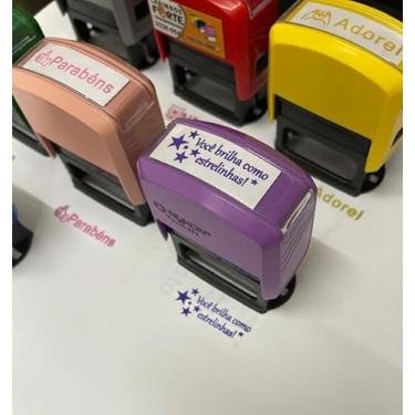 Imagem de Conjunto de Carimbos Pedagógicos para Professores, Múltiplas Cores, Material Didático Infantil