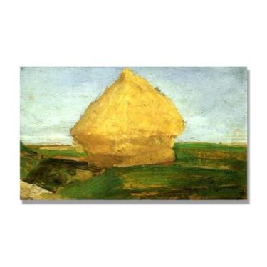 Imagem de NHLDZYH Paul Signac Prints, (O Palheiro), reproduções de pinturas famosas, imagem de arte abstrata para sala de estar quarto decoração de casa. 50 x 85 cm-19,6 x 33,5 pol. Apenas tela