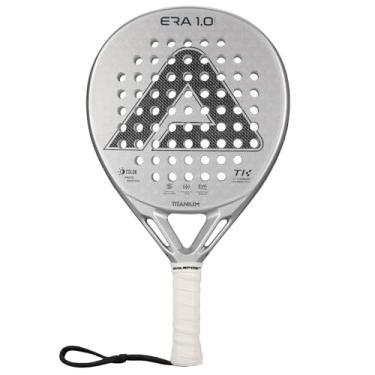 Imagem de AMASPORT Raquete de padel de titânio Era-1.0 2025 - 1ST Titanium Tech Paleta Padel, formato de diamante para potência explosiva, sistema antivibração, precisão aerodinâmica e rebote adaptável