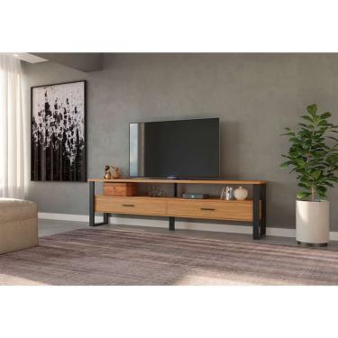 Imagem de Rack Pernambuco 2 GV Freijó e Preto 220 cm