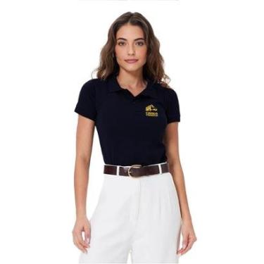 Imagem de Camisa Gola Polo Estampa Cavalo Crioulo Piquet Feminina Feminino-Feminino