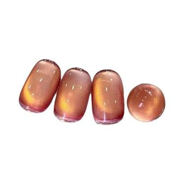 Imagem de Verde Rosa Azul Translúcido Olho De Gato Vidro Esfera Gel Esmalte 12ml