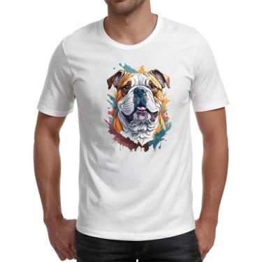 Imagem de Camiseta Unissex Bulldog ingles Watercolor Arte - Alearts, M