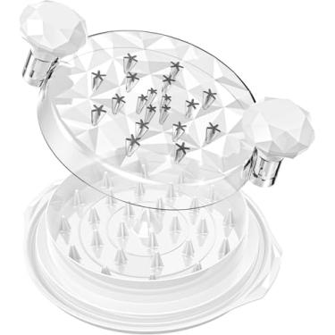 Imagem de Triturador de frango grande para triturador de peito de frango com escova e garfo; máquina trituradora de carne visível, tira antiderrapante forte, ergonômica, livre de BPA, adequada para carne de