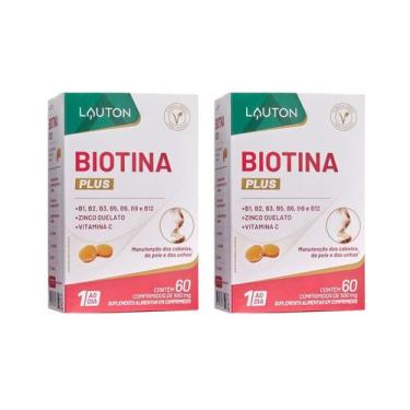 Imagem de Kit 2x Biotina Plus com Vitaminas e Zinco 60 cápsulas Lauton - Lauton 