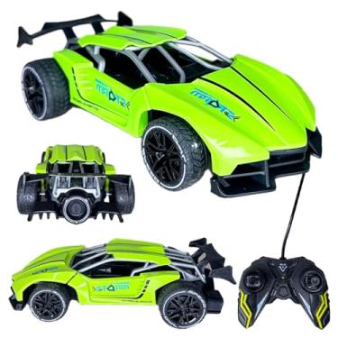 Imagem de Carrinho Brinquedo Controle Remoto Recarregável Storm Racing Carrinho 7 funções luzes Drift Carro Esportivo (VERDE)