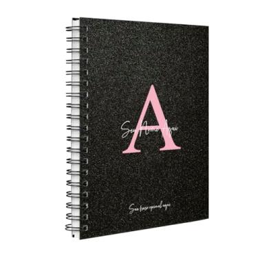 Imagem de Agenda 2026 Planner Semanal Personalizada Moderna Letra Glitter Preto e Rosa