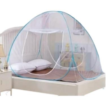 Imagem de Mosquiteiro Tenda Cama King Dobrável Pratico e portátil 1.5m*2.0m 1.8mX2.0m-Adequado para quartos e acampamentos ao ar livre(180X200 aleatório)