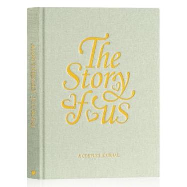 Imagem de Lanpn Diário de aniversário de casamento - The Story of Us, livro de memórias de 1º ao 70º casal de namoro de linho, álbum de recortes de casamento, 190 páginas, histórias de amor, presente de chá de