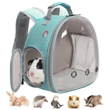 Imagem de LAIRIES Mochila De Cobaia, Janela De Bolha De Cápsula Espacial, Mochila Pequena De Animal Para Cobaia, Pássaro Coelho Rato