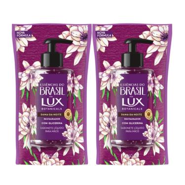 Imagem de Sabonete Líquido Para Mãos Lux Dama da Noite Refil 240ml  Kit com duas unidades