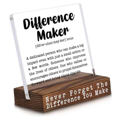 Imagem de Difference Maker Definition Thank you Appreciation Gift for Nurse, Doctor, Women, Employee, Coleger, Leader, Boss, Teacher, Coach, Mentor, Decor Signs Plaques VBD14