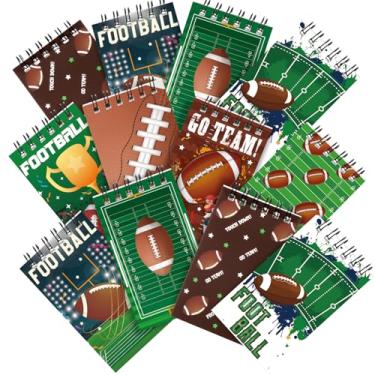 Imagem de Maxdot 24 peças de mini blocos de notas de futebol, lembrancinhas de festa esportivas, espiral, mini cadernos de cadernos para lembrancinhas de presentes de festa de aniversário para professores
