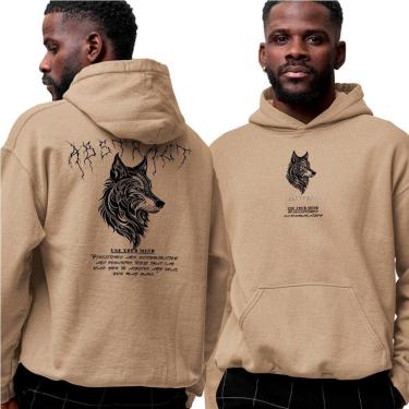 Imagem de Blusa Moletom Com Capuz‎ Lobo Dark Persistence Your Mind-Unissex