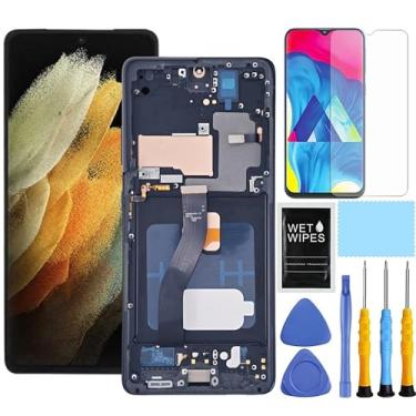 Imagem de ZTOOYO Tela de substituição AMOLED para Samsung Galaxy S21 Ultra 5G com moldura para Samsung S21 Ultra kit de substituição de tela SM-G998u G998a G998w digitalizador LCD Touch Display com ferramentas