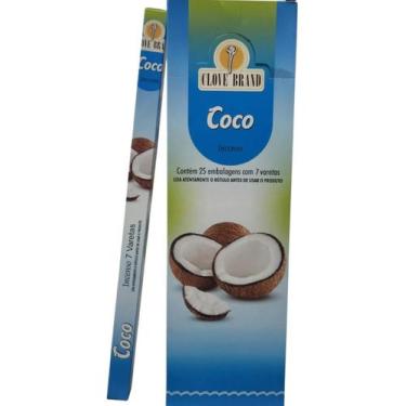 Imagem de Incenso Coco Made In Índia Caixa Com 175 Varetas 1un - Clove Brand