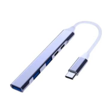 Imagem de Hub USB Tipo C ZHQ22 5 em 1 com USB 3.0 USB 2.0 e Power Delivery para Notebook e Tablet