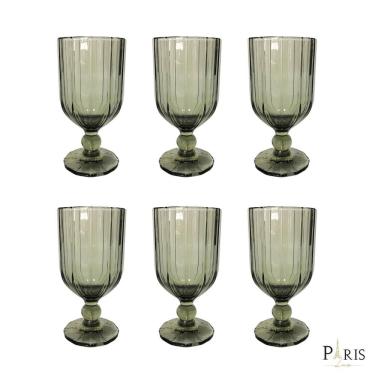 Imagem de Conjunto 6 Taças em Vidro Fumê Para Água 350ml SY0056 BTC