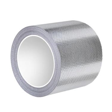 Imagem de YsXoWiui Fita adesiva de alumínio e fibra de vidro, 20 m, à prova d'água, para vedação e remendo, fita adesiva para vedação de tubos, dutos de ar quente, 10 Cm de Largura