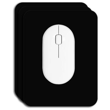 Imagem de ZYAOTWQZ Mouse pad pequeno 15 x 20 cm, uso flexível horizontal e vertical. Ótimo para viagens, laptops sem fio, bandejas de teclado, escritórios, etc. (3 pretos