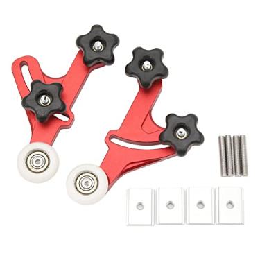 Imagem de Conjunto de guias de serra de mesa com tamanho de liga de alumínio ajustável, operação suave, rolamento, alimentador de prensa para marcenaria