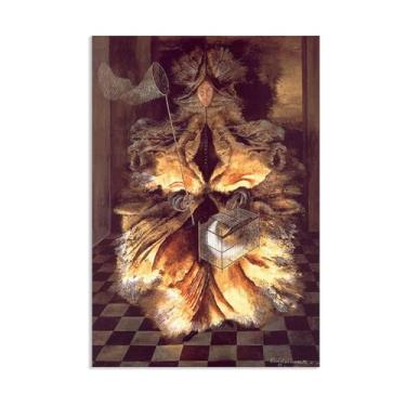 Imagem de SDYJ6GSW Remedios Varo impressões em tela arte de parede Apanhador de estrelas pinturas famosas em tela pôsteres de surrealismo Imagem para decoração de quarto de casa 100 x 70 cm (83.8x71.1 cm) sem