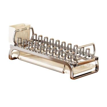Imagem de Ｂｅｓｇａ Escorredor de pratos multifuncional com suporte para talheres para balcão de cozinha, L