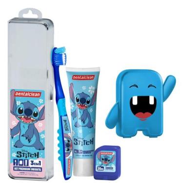 Imagem de Kit Creme Dental Infantil Stitch + Porta Dentes de Leite - Dentalclean