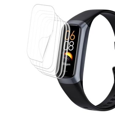 Imagem de Tznzxm [Pacote com 6] Protetor de tela para rastreador de atividades ZKSSGY C60, transparente [sem bolhas] Película macia PET para relógio rastreador de atividades ZKSSGY/Zeacool/BSLIZHEN/ST-CARE