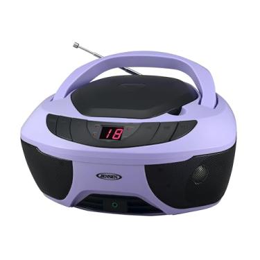 Imagem de Jensen Leitor de CD estéreo portátil CD-475PL com rádio AM/FM e entrada de linha auxiliar e entrada de fone de ouvido (roxo lavanda)
