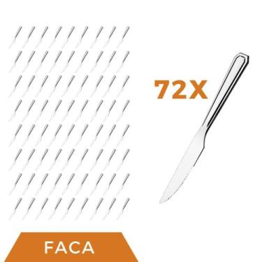 Imagem de Jogo Restaurante 72 Pçs Faca Inox Reforçada Casa / Bar - PRATICASA, Si