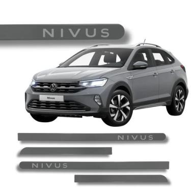 Imagem de Friso Porta Ponta Redonda Nivus Cinza Platinum 2010 A 2025 - Volkswage