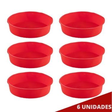 Imagem de Jogo 6 Assadeiras 24cm Antiaderente Sortida Silicone Torta - QUALITY H
