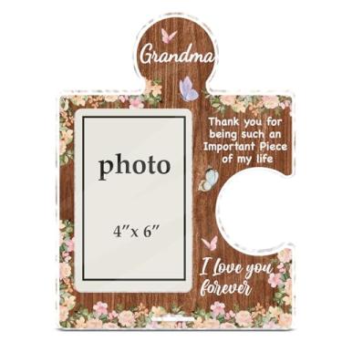 Imagem de Presentes de avó de netos, Dia das Mães, Dia de Ação de Graças, Natal, aniversário para vovós, porta-retratos de acrílico, 10 x 15 cm
