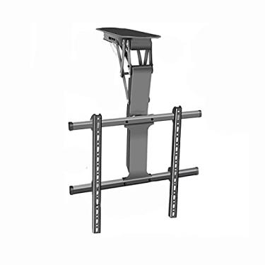 Imagem de Suporte para monitor de TV, suporte universal de teto, suporte de TV 81.3 cm-177.8 cm, gancho elétrico inteligente, braço cilíndrico, inclina-se com VESA máximo de 600 x 400 mm, suporta suporte de TV