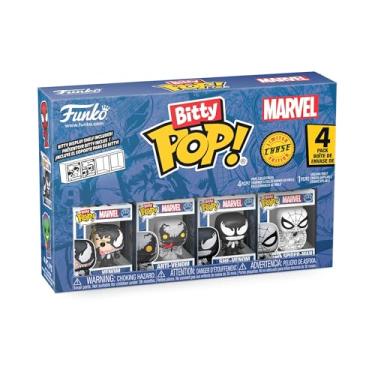 Imagem de Funko Pop! Bitty: Spider-Man - Venom, Anti-Venom, She-Venom, and Mystery Chase Figure - 0.9 Inch (2.2 Cm) - Marvel Comics Collectable - Stackable Display Shelf Included