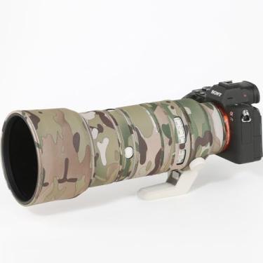 Imagem de CHASING BIRDS Capa protetora de lente impermeável camuflada para Sony FE 70-200 mm F4 G OSS capa protetora de lente à prova de chuva (deserto, com 1,4X e 2,0X TC)
