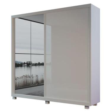 Imagem de Guarda-Roupa Solteiro Bom Pastor Capri 2 Portas 3 Gavetas e Espelho, B