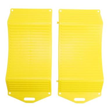 Imagem de Fockety Rampas de Economia de Pneus, 1 par de Pneus de Roda Rampa de de Veículos Anti -slip Bloco de Deslizamento Durante Toda a Estação HDPE para Carros (Pequeno (GT18p))