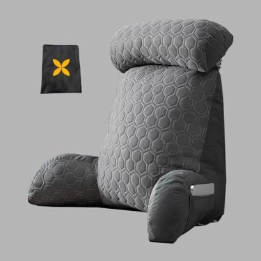 Imagem de Almofada De Leitura Super Grande, Almofada De Relaxamento De Assento De Cama De Saco De Feijão, Ótima Para Apoio De Braço Lombar, Confortável, Leve E Durável Saco De Feijão, C, 75x58cm(with headrest)