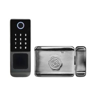 Imagem de Fechadura Inteligente Para Porta Com Impressão Digital Tuya Wifi IP66 